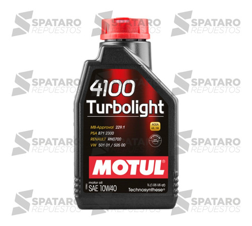 Aceite De Motor Motul 4100 10w40 Semisintetico  X 1lt