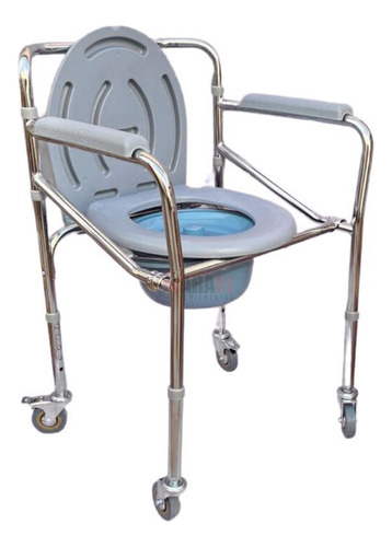 Cadeira 4 Rodas Para Banho Dobrável - Supermedy