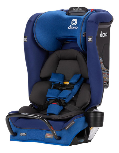 Asiento De Auto Diono Radian 3rxt Safeplus, Convertible De Recién Nacido A 10 Años, Slim 3 En Fila, Barra Anti-rebote, Seguridad Premium, Color Blue Sky