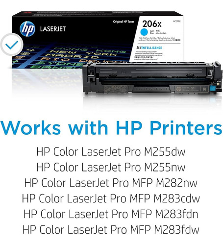 Toner Hp 206x Cyan W2111x M255dw M282 M283fdw 2450 Paginas