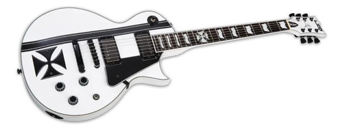 Guitarra Esp Elec James Hetfield Cr Ltd Iron Cross/s Diestro Blanco Arce