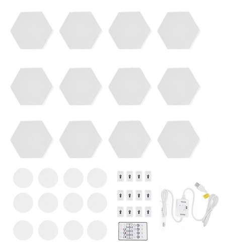 12 Juegos De Luces De Pared Hexagonales, Panel Inteligente,
