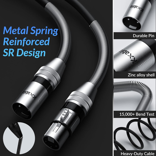 Cable Xlr A Xlr (1 Pie, Paquete De 6) Varios Xlr Mi De Prime
