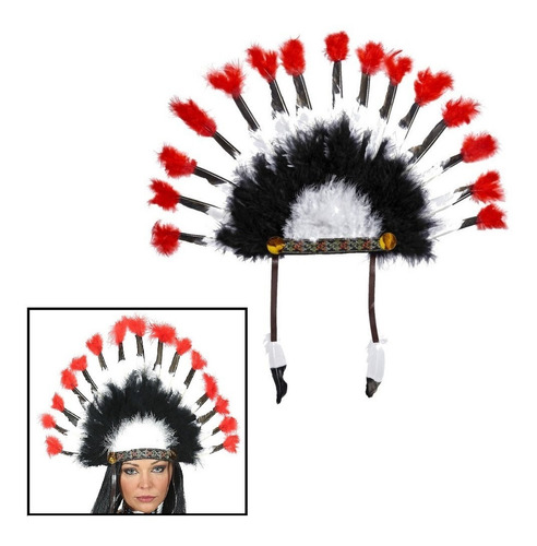 Diadema De Jefe Indio En Plumas Disfraz Para Halloween