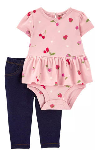 Conjunto Carters Bebe Niña Bodysuit Pant 3pz Set Original