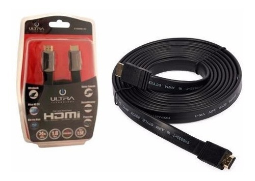 Cable Hdmi Plano 1,8mts Full Hd 1080p Tv Lcd Notebook