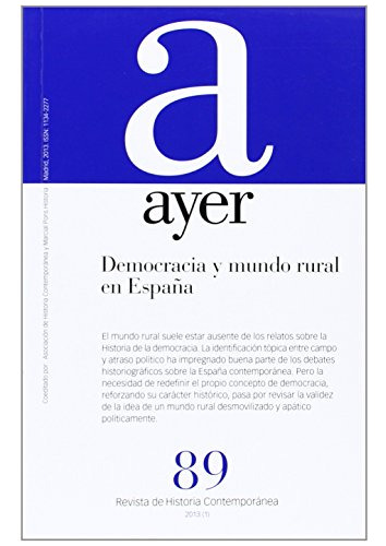 Libro Democracia Y Mundo Rural En España (ayer 89) De Herrer