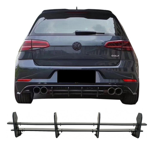 Difusor Compatible Con Marca Vw Mk7 Spoiler Paragolpe Golf