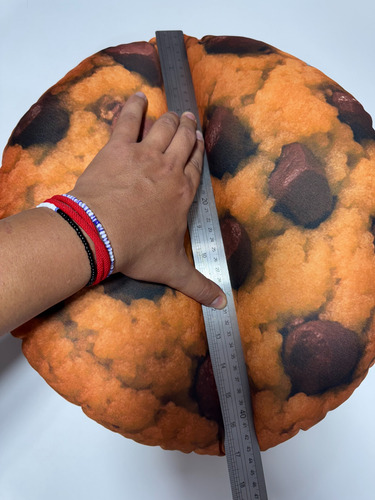 Cojín De Galleta Con Chispas De Chocolate Almohada Decorativ Marrón Oscuro Liso