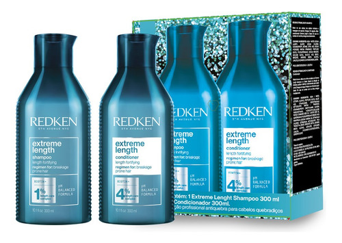  Kit Shampoo E Condicionador Extreme Length 300ml Redken