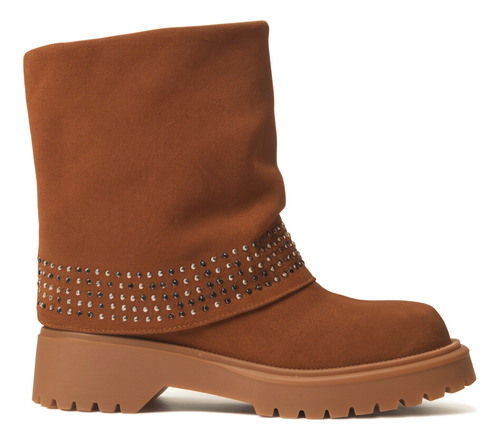 Botas Mujer Gamuza Tachas Urbanas Caña Doblada Moda Lilo