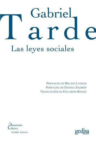 Las Leyes Sociales - Tarde Gabriel (libro) - Nuevo