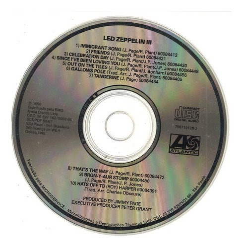 Led Zeppelin - Led Zeppelin Iii (cd, Album) (Usado)