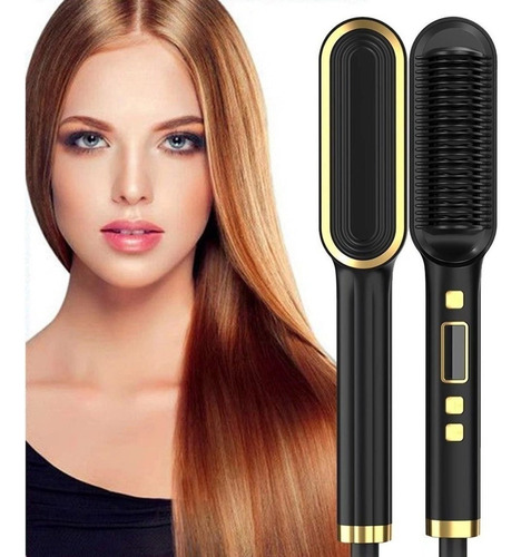 Escova Anion Cabelo 2x1 Escova Hair Liss Basiqe Sleek Gold