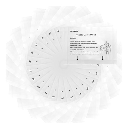 Hojas De Lubricante Para Trituradora De Papel, Hoja De Aceit