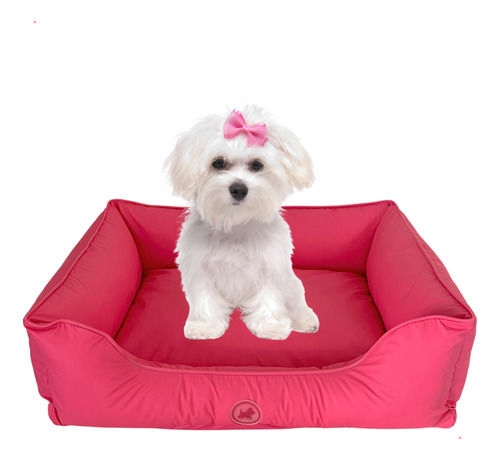 Cama Impermeável M 68x58cm Cor Rosa Pet Finess Cama pet impermeável dupla face