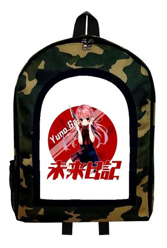 Mochila Camuflada Mirai Nikki Modelo 28