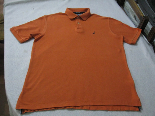 Polera, Con Cuello Nautica Talla S Grande Color Salmon Impec