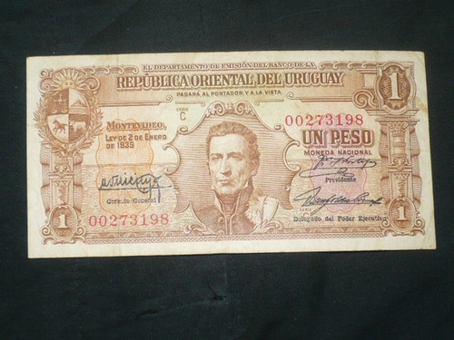 Billete De Un Peso Uruguayo