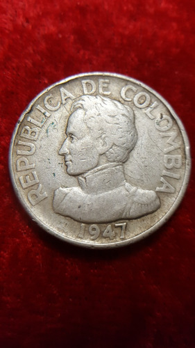 Moneda. República De Colombia 50 Ctvs 1947 Cod 31974