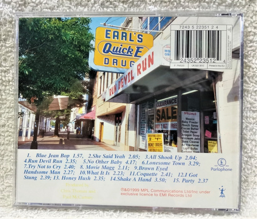 Paul Mccartney Run Devil Run Cd U S A 1999 Casi Como Nuevo (Usado)