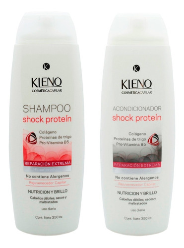 Kleno Kit Shock Protein Shampoo + Enjuague Reparacion Local