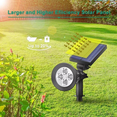 Foco Solar Jardín Led Impermeable, Luz Cálida