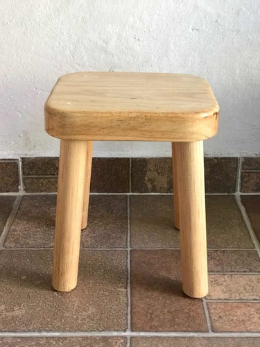 Taburete Para Niño (a) Asiento Infantil Banco Madera