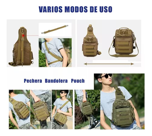 Mochila Pechera Táctica Militar Mariconera Multiuso