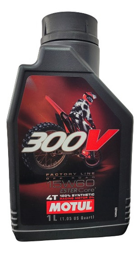 Aceite Motul 300v 15w60 4t  Sintético Original