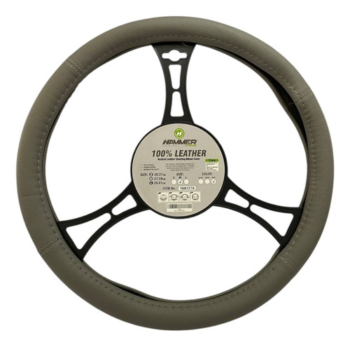 Forro Para Volante De Carro Camioneta Semicuero Gris