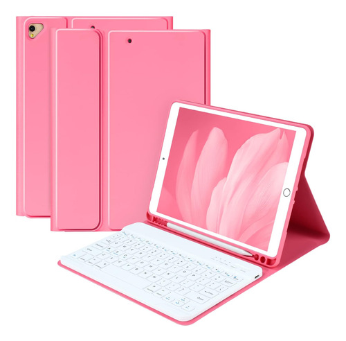 Funda Con Teclado Bqss / Para iPad 10.2  / Red