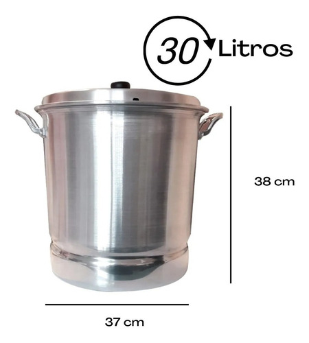 Olla Vaporera 30 Litros Asa Reforzada. ¡ Tamalera !