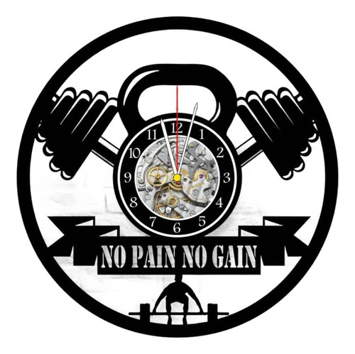 Reloj Corte Laser 2818 Gimnasio Pesas No Pain No Gain