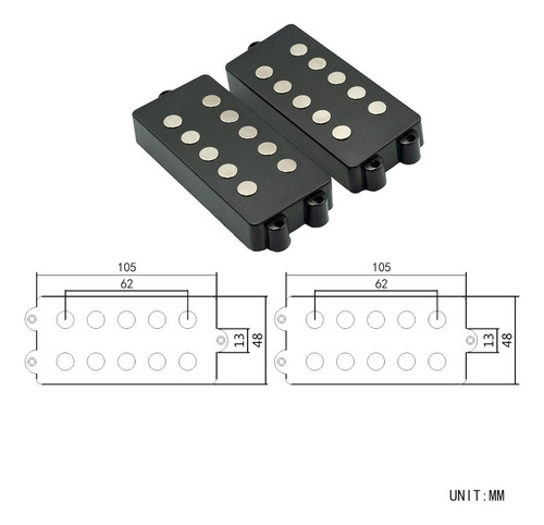 2 Piezas De 5 Cuerdas Para Bajo Pickup Pickup Set