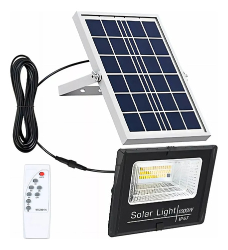 Luz Reflectora Led Solar Recargable A Prueba De Agua De 1000