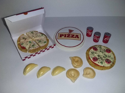 Comida Barbie Miniaturas X 63 + Combo Pizza