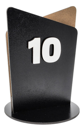Porta Comanda Em Mdf Preto Numeros Para Mesa. Kit 20 Unidade