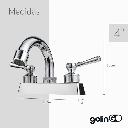 Llaves Lavabo Grifo Baño Mezcladora Acero Inoxidable Cromado Color Plateado