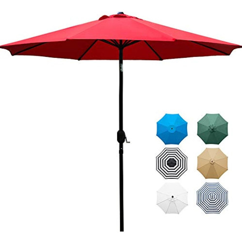 Sunnyglade 9 'patio Umbrella Outdoor Table Umbrella With 8 S