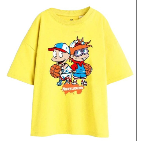 Polo Rugrats Dibujos Animados Oversize Unisex Moda Urbana