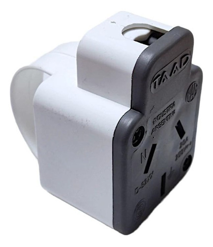 Ficha Taad Hembra 10 Amp Con Neutro Blanco / Gris Alargue