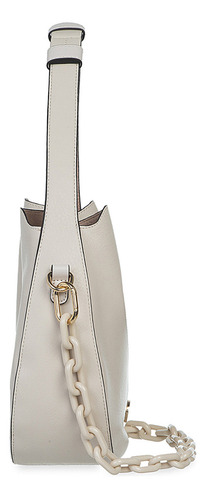 Bolsa Hobo Cloe Para Mujer Doble Función Asa Intercambiables Color Nude