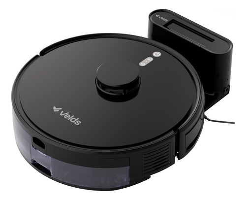 Robô Aspirador de Pó Velds Wi-Fi 3 em 1 - Varre + Aspira e Passa Pano 3000pa com Mapeamento via App 127/220V Preto