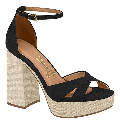 Sandalia  Casual De  Dama  Vizzano 236417-105  Negro/natural