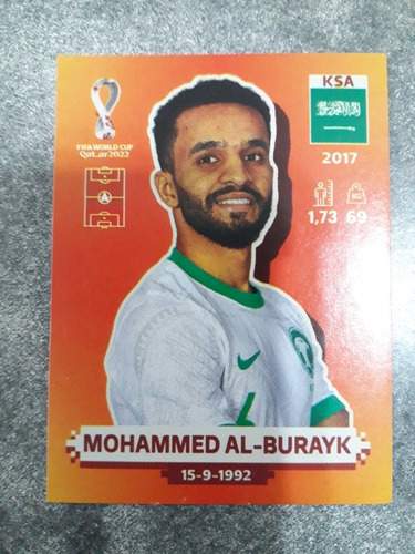 Figurita Mundial Fifa Qatar Mohammed Al-burayk Arabia Saudit