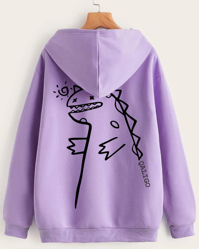 Buzo T Rex Kawaii Cute Goth Canguro Unisex Adulto