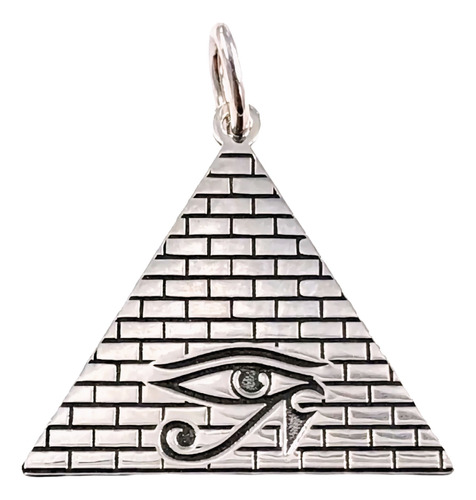 Collar Dije Piramide Ojo De Horus + Cadena Plata Ley 925