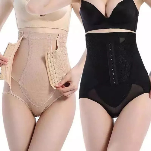 Faja Modeladora Reductora Enteriza Importada Con Ballenas Negro Xl