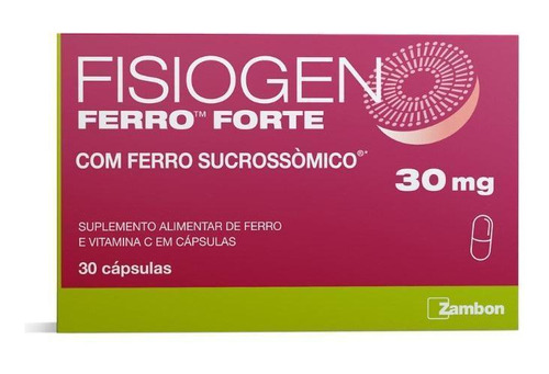 Fisiogen Ferro Forte 30mg Com 30 Cápsulas